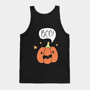 Cute Pumpkin Spooky Halloween Illustration Tank Top